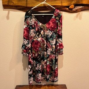 Womens Connected Apparel 3/4 Sleeve Dressy Dress Size 16